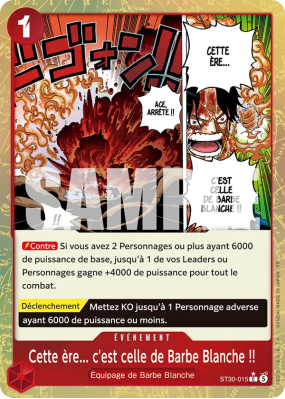 Carte One Piece Cette ère c'est celle de Barbe Blanche !! ST30-015 C ALT ART