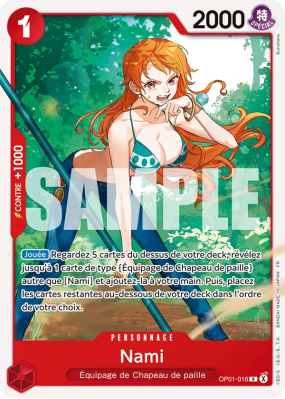 Carte One Piece Nami OP01-016 R ST31