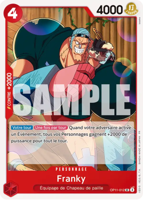 Carte One Piece Franky OP11-012 UC ST31