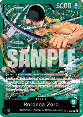 Carte One Piece Roronoa Zoro OP12-020 L ST32