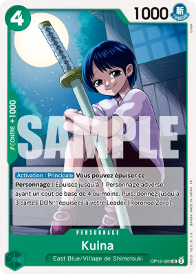 Carte One Piece Kuina OP12-026 UC ST32