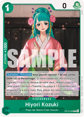 Carte One Piece Hiyori Kozuki OP12-028 R ST32