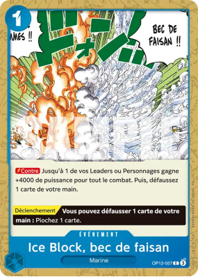 Carte One Piece Ice Block, bec de faisan OP12-057 C ST33