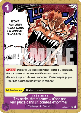 Carte One Piece Tes petits stratagèmes n'ont pas leur place dans un combat d'hommes !! OP11-079 UC ST34