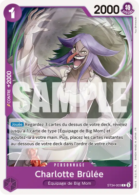 Carte One Piece Charlotte Brûlée ST34-003 C