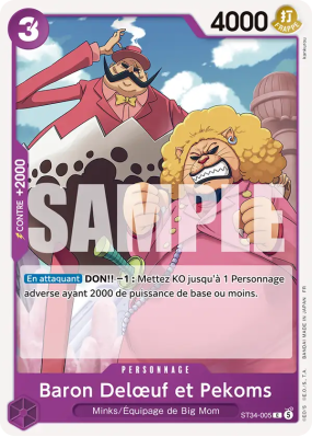 Carte One Piece Baron Delœuf et Pekoms ST34-005 C