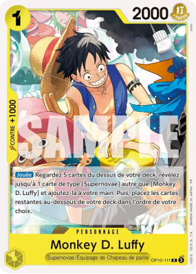 Carte One Piece Monkey D. Luffy OP10-111 R ST36