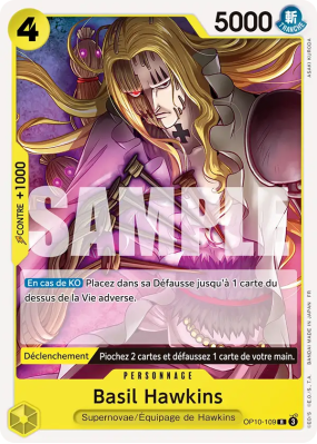 Carte One Piece Basil Hawkins OP10-109 R ST36