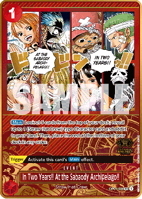 Carte One Piece In Two Years!! At the Sabaody Archipelago!! OP01-030 UC PREMIUM BANDAI PRODUCTS