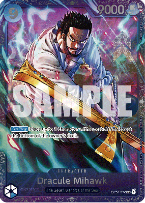 Carte One Piece Dracule Mihawk OP01-070 SR SPECIAL TOURNAMENT PROMOS