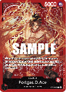 Carte One Piece Portgas D. Ace OP03-001 L UNNUMBERED PROMOS