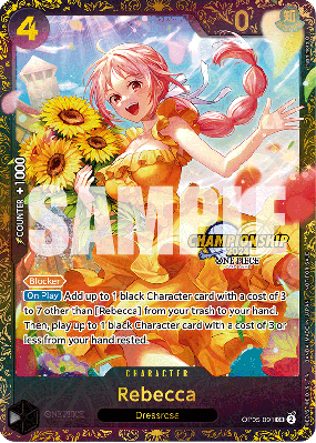 Carte One Piece Rebecca OP05-091 SR SPECIAL TOURNAMENT PROMOS