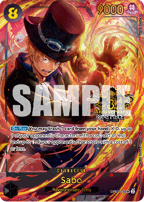 Carte One Piece Sabo OP07-118 SEC UNNUMBERED PROMOS