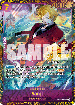 Carte One Piece Sanji OP09-065 SR SPECIAL TOURNAMENT PROMOS