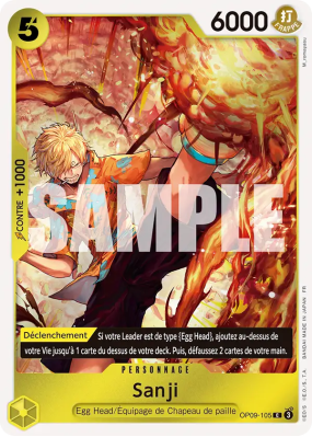 Carte One Piece Sanji OP09-105 C PROMOS EMPERORS IN THE NEW WORLD