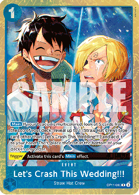 Carte One Piece Let's Crash This Wedding!!! OP11-060 R UNNUMBERED PROMOS