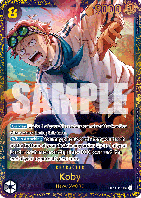 Carte One Piece Koby OP11-119 SEC SPECIAL TOURNAMENT PROMOS