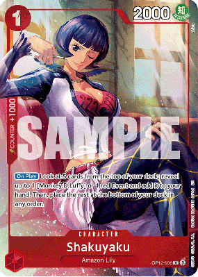 Carte One Piece Shakuyaku OP12-006 R UNNUMBERED PROMOS