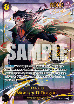 Carte One Piece Monkey D. Dragon OP12-094 SR UNNUMBERED PROMOS