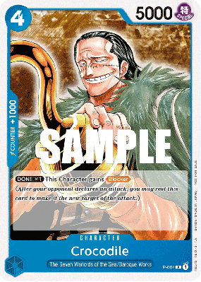 Carte One Piece Crocodile P-004 P PROMOS