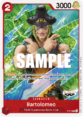 Carte One Piece Bartolomeo P-018 P PROMOS