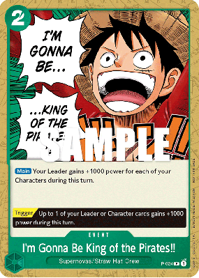 Carte One Piece I'm Gonna Be King of the Pirates!! P-024 P PROMOS