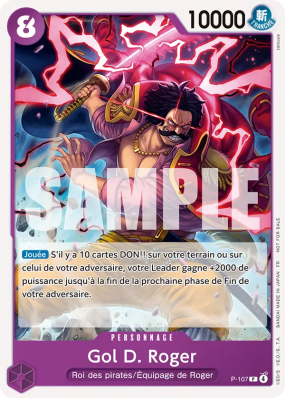 Carte One Piece Gol D. Roger P-107 P PROMOS
