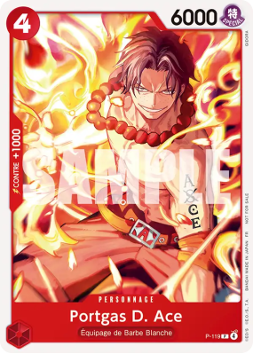 Carte One Piece Portgas D. Ace P-119 P PROMOS