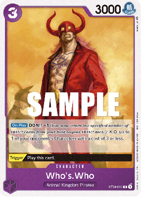 Carte One Piece Who's Who ST04-010 C SPECIAL TOURNAMENT PROMOS