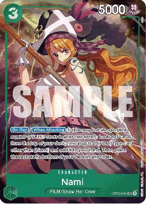 Carte One Piece Nami OP02-036 SR UNNUMBERED PROMOS