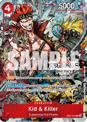 Carte One Piece Kid & Killer EB01-003 R PROMO 1