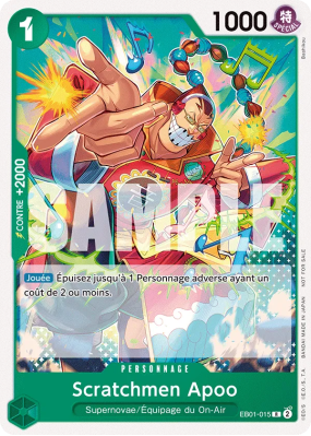 Carte One Piece Scratchmen Apoo EB01-015 R PROMO 1