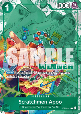 Carte One Piece Scratchmen Apoo EB01-015 R PROMO 2