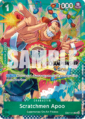 Carte One Piece Scratchmen Apoo EB01-015 R PROMO 3