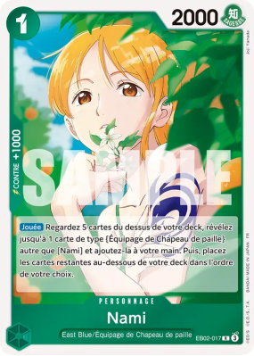 Carte One Piece Nami EB02-017 R PROMO