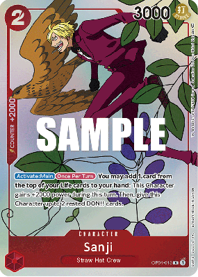 Carte One Piece Sanji OP01-013 R PROMO 2