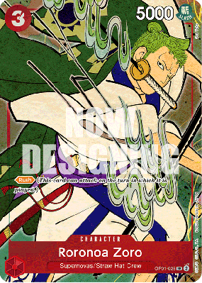 Carte One Piece Roronoa Zoro OP01-025 SR PROMO