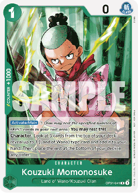 Carte One Piece Kouzuki Momonosuke OP01-041 R PROMO