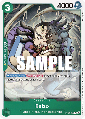 Carte One Piece Raizo OP01-052 UC PROMO