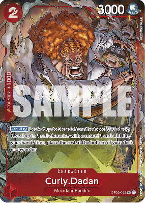 Carte One Piece Curly Dadan OP02-005 UC PROMO 1