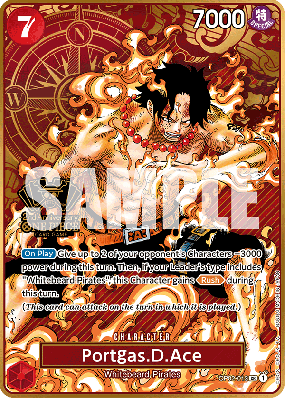 Carte One Piece Portgas D. Ace OP02-013 SR PROMO