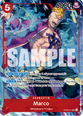 Carte One Piece Marco OP03-013 SR PROMO 1