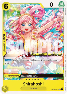 Carte One Piece Shirahoshi OP03-116 UC PROMO 1