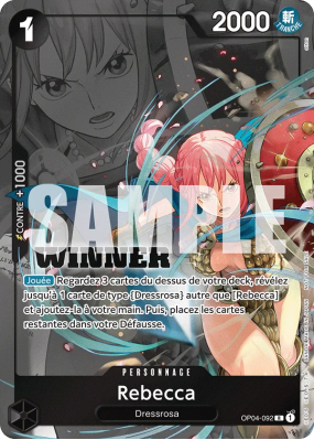Carte One Piece Rebecca OP04-092 R PROMO 2