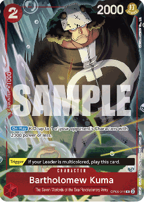 Carte One Piece Bartholomew Kuma OP05-011 C PROMO