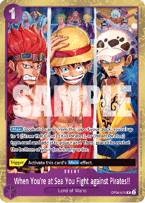 Carte One Piece En mer ce sont les pirates qu'on affronte !! OP05-076 R PROMO 2