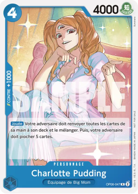 Carte One Piece Charlotte Pudding OP06-047 R PROMO 1