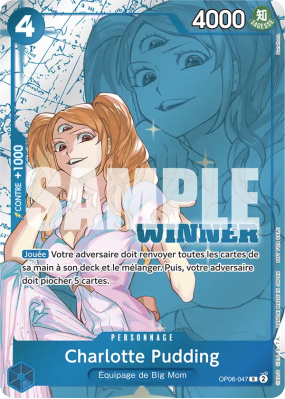 Carte One Piece Charlotte Pudding OP06-047 R PROMO 2