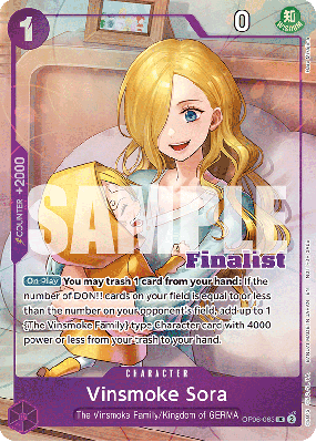 Carte One Piece Vinsmoke Sora OP06-063 UC PROMO 2