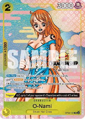 Carte One Piece O-Nami OP06-101 R PROMO 3